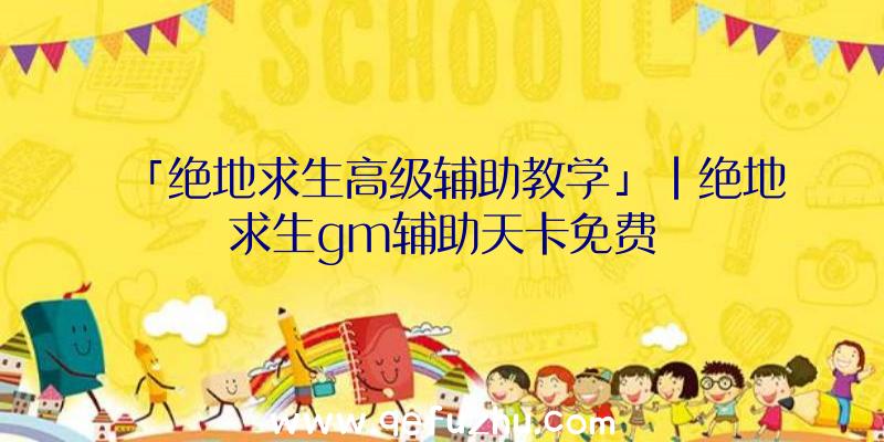 「绝地求生高级辅助教学」|绝地求生gm辅助天卡免费